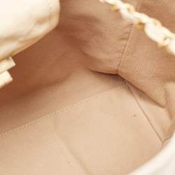 Pre Owned Chanel Beige Caviar Leather Reissue Large Shopper Tote