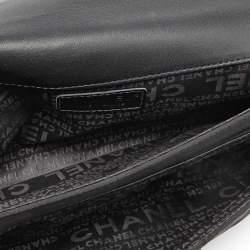 Pre Owned Chanel Black Nylon and Leather Giant Reissue Flap Shoulder Bag