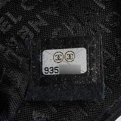 Pre Owned Chanel Black Nylon and Leather Giant Reissue Flap Shoulder Bag