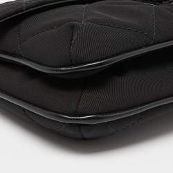 Pre Owned Chanel Black Nylon and Leather Giant Reissue Flap Shoulder Bag