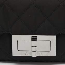 Pre Owned Chanel Black Nylon and Leather Giant Reissue Flap Shoulder Bag