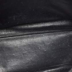 Pre Owned Chanel Black Quilted Patent Leather Maxi Classic Single Flap Bag
