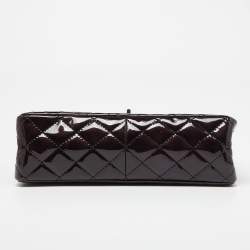 Chanel Prune Quilted Patent Leather Classic 2.55 Reissue 226 Double Flap Bag