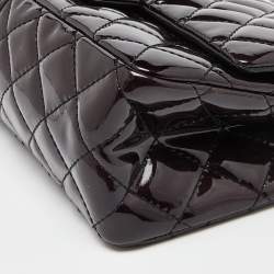 Chanel Prune Quilted Patent Leather Classic 2.55 Reissue 226 Double Flap Bag