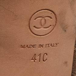 Chanel Brown Suede CC Logo Ankle Boots Size 41