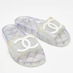 Chanel Transparent Rubber CC Slides Size 40