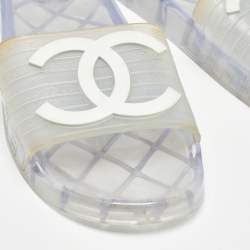 Chanel Transparent Rubber CC Slides Size 40