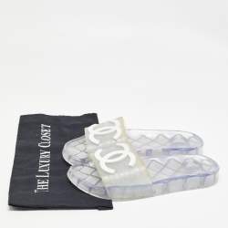 Chanel Transparent Rubber CC Slides Size 40