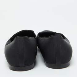 Chanel Black Fabric Smoking Slippers Size 40.5