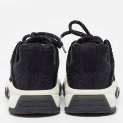 Pre Owned Chanel Black Mesh Suede and Mesh CC  Low Top Sneakers Size 39