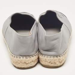Chanel Two Tone Leather CC Espadrille Flats Size 38