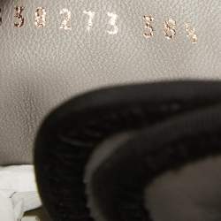 Chanel Cream/Black Leather and Canvas Ankle Length Boots Size 38.5