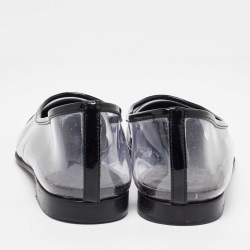 Pre Owned Chanel Transparent Patent Leather and PVC Ballet Flats Size 37.5