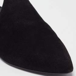 Chanel Black Suede Ankle Tie Flats Size 36