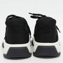 Pre Owned Chanel Black Mesh and Suede CC Low Top Sneakers Size 39