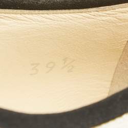 Pre Owned Chanel White/Beige Canvas Wedge Sneakers Size 39.5