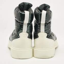 Chanel Green Leather and Nylon Ankle Length Boots Size 40