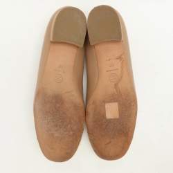 Pre Owned Chanel Brown/Beige Patent and Leather CC Cap Toe Block Heel Pumps Size 41