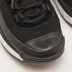 Pre Owned Chanel Black Rubber and Fabric Interlocking CC Sneakers Size 37