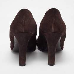 Chanel Brown/Black Suede and Patent Leather CC Cap Toe Pumps Size 40
