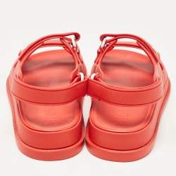 Chanel Red Rubber CC Dad Sandals Size 39