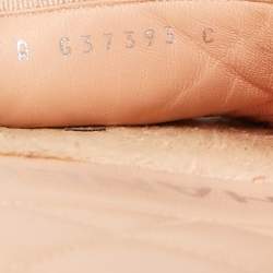 Chanel Peach Pink Leather Interlocking CC Logo Slides Size M