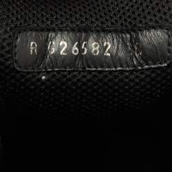 Pre Owned Chanel Black Mesh and Leather CC Low Top Sneakers Size 38.5