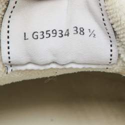 Chanel White Perforated Leather CC Low Top Sneakers Size 38.5