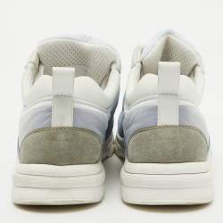 Pre Owned Chanel Multicolor Mylon and Suede CC Low Top Sneakers Size 37