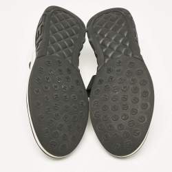 Pre Owned Chanel Grey Mesh CC Low Top Sneakers Size 39.5