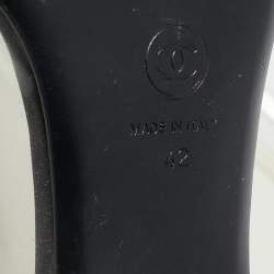 Chanel Black/Transparent Fabric and PVC CC Calf Length Boots Size 42