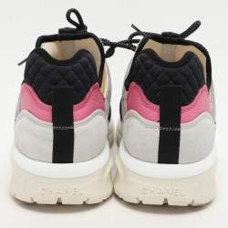 Pre Owned Chanel Multicolor Leather and Mesh Low Top Sneakers Size 40.5