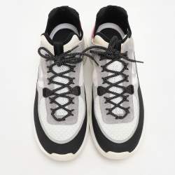 Pre Owned Chanel Multicolor Leather and Mesh Low Top Sneakers Size 40.5
