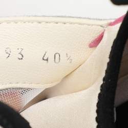 Pre Owned Chanel Multicolor Leather and Mesh Low Top Sneakers Size 40.5