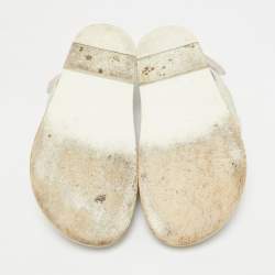 Chanel Multicolor Quilted Canvas Dad Sandals Size 39.5