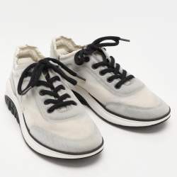 Chanel Light Grey Mesh CC Low Top Sneakers Size 36