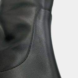 Chanel Black Calf Leather Knee-High Boots Size 37  Bag