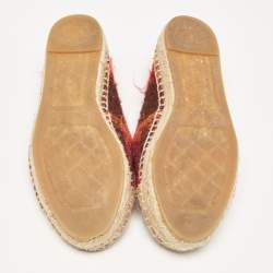Chanel Multicolor Wool CC Espadrille Flats Size 36
