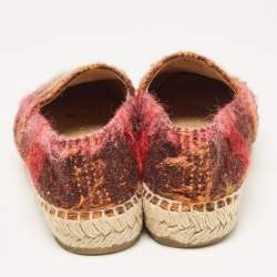 Chanel Multicolor Wool CC Espadrille Flats Size 36