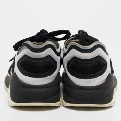 Pre Owned Chanel Black Fabric and Mesh CC Low Top Sneakers Size 38