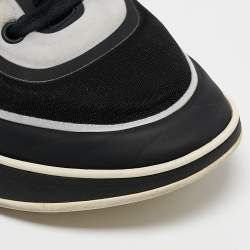 Pre Owned Chanel Black Fabric and Mesh CC Low Top Sneakers Size 38