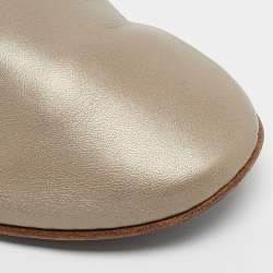 Chanel Green/Black Leather CC Smoking Slippers Size 37.5
