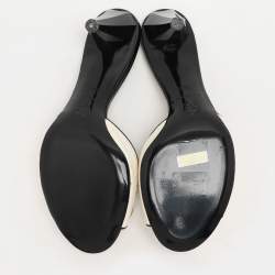 Chanel Cream Leather Camelia Slide Sandals Size 36.5