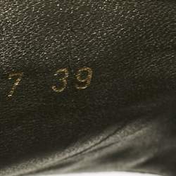 مملوكة مسبقًا Chanel Green Canvas Tropiconic Chain Link Flat Slides Size 39