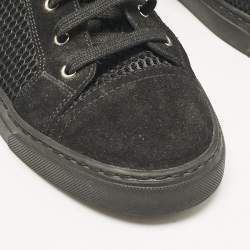 Pre Owned Chanel Black Suede and Mesh High Top Sneakers Size 39