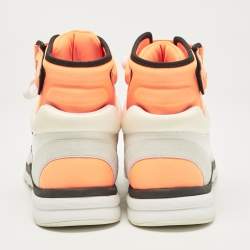 Chanel Tricolor Suede and Nylon CC High Top Sneakers Size 37.5