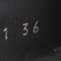 Chanel Black Leather CC Chain Details Moccasins Size 36