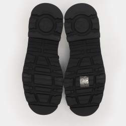 Chanel Black Leather CC Chain Details Moccasins Size 36
