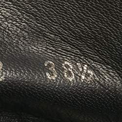 Chanel Black Leather CC Derby Ankle Boots Size 38.5