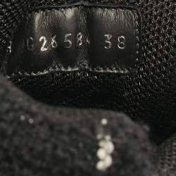 Chanel Black Tweed, Suede and Leather CC High Top Sneakers Size 38